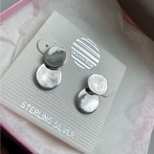 Sterling Silver Disc Earrings